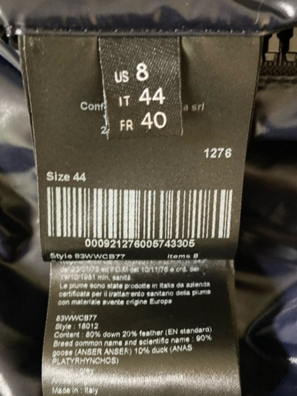 Calvin Klein Raf Simons 205W39NYC Down Filled Glossy Puffer Jacket Made in Italy - Picture 3 of 13